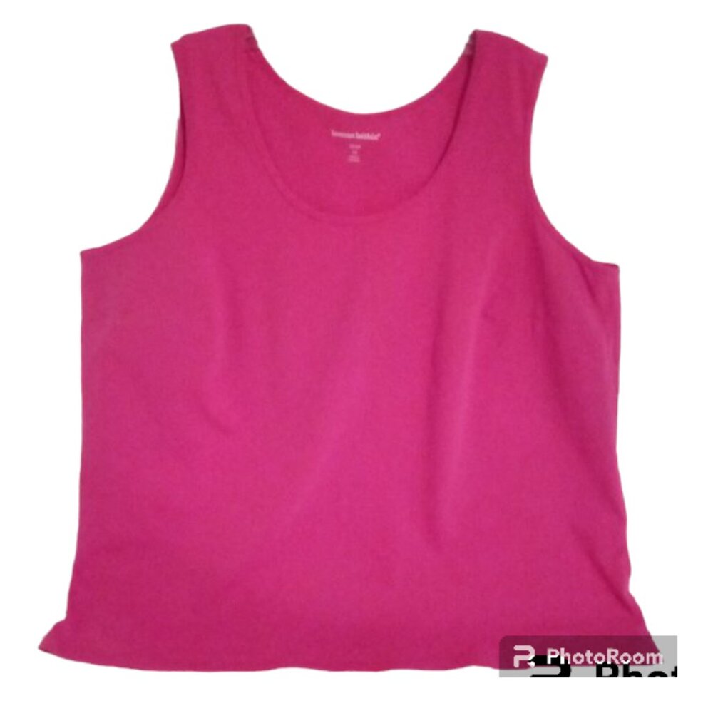 Woman Within pink tank knit top size 1X